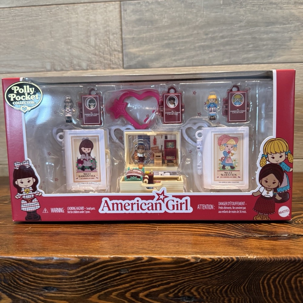Polly Pocket x American Girl Compact Playset 3-Pack NIB